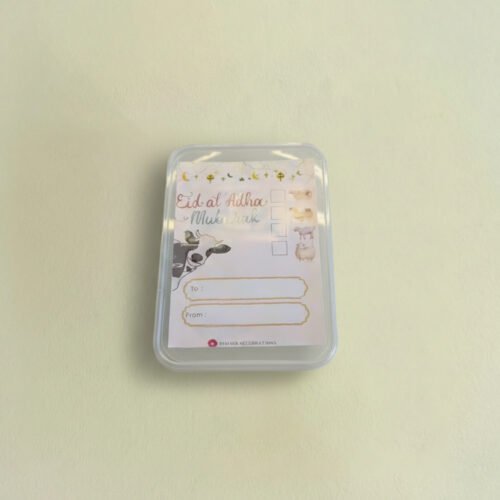 Meat distribution packs neatly organised with premium Meat Stickers for Eid ul-Adha from Favour Selebrations.